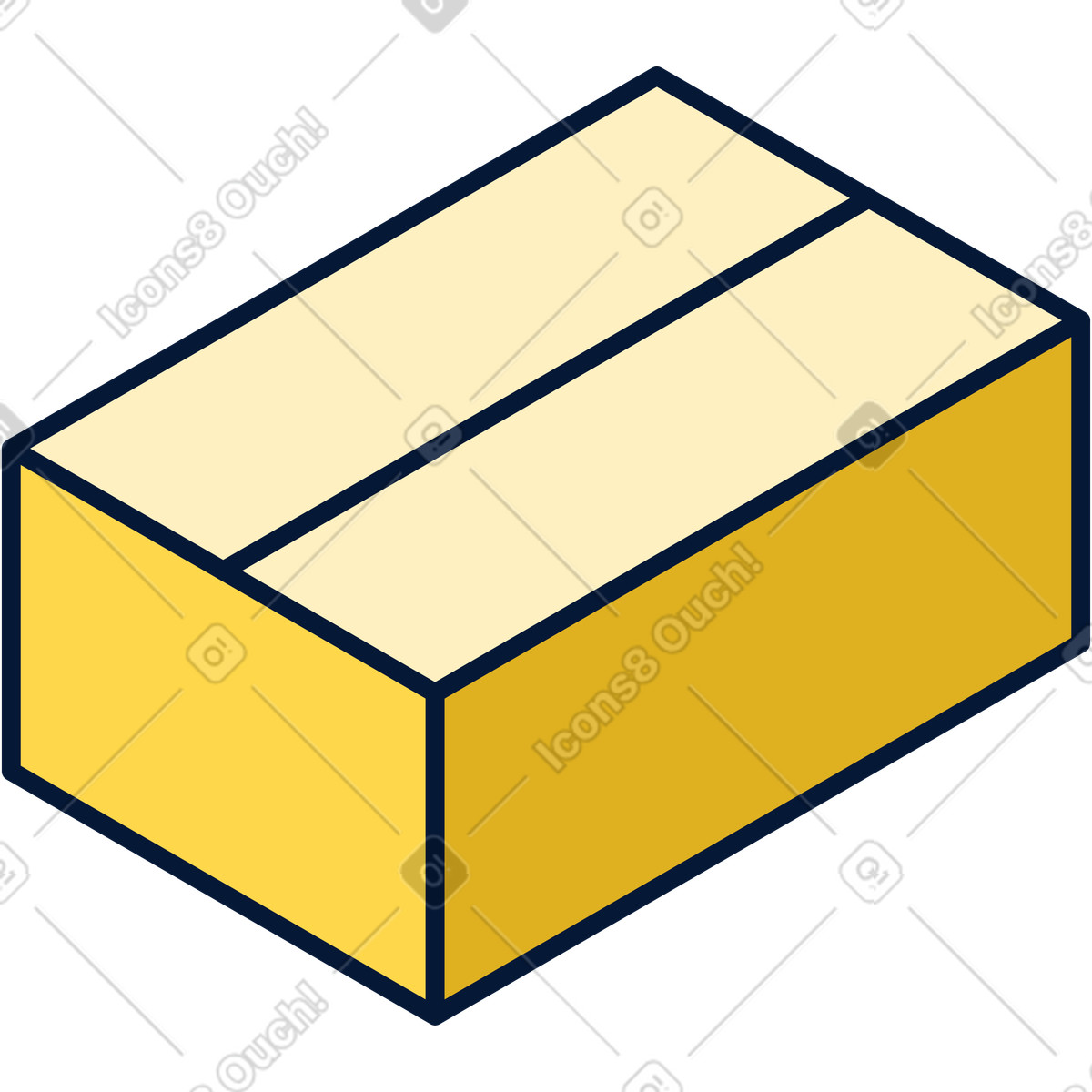 Isometric box illustration in Neat style download in PNG, SVG