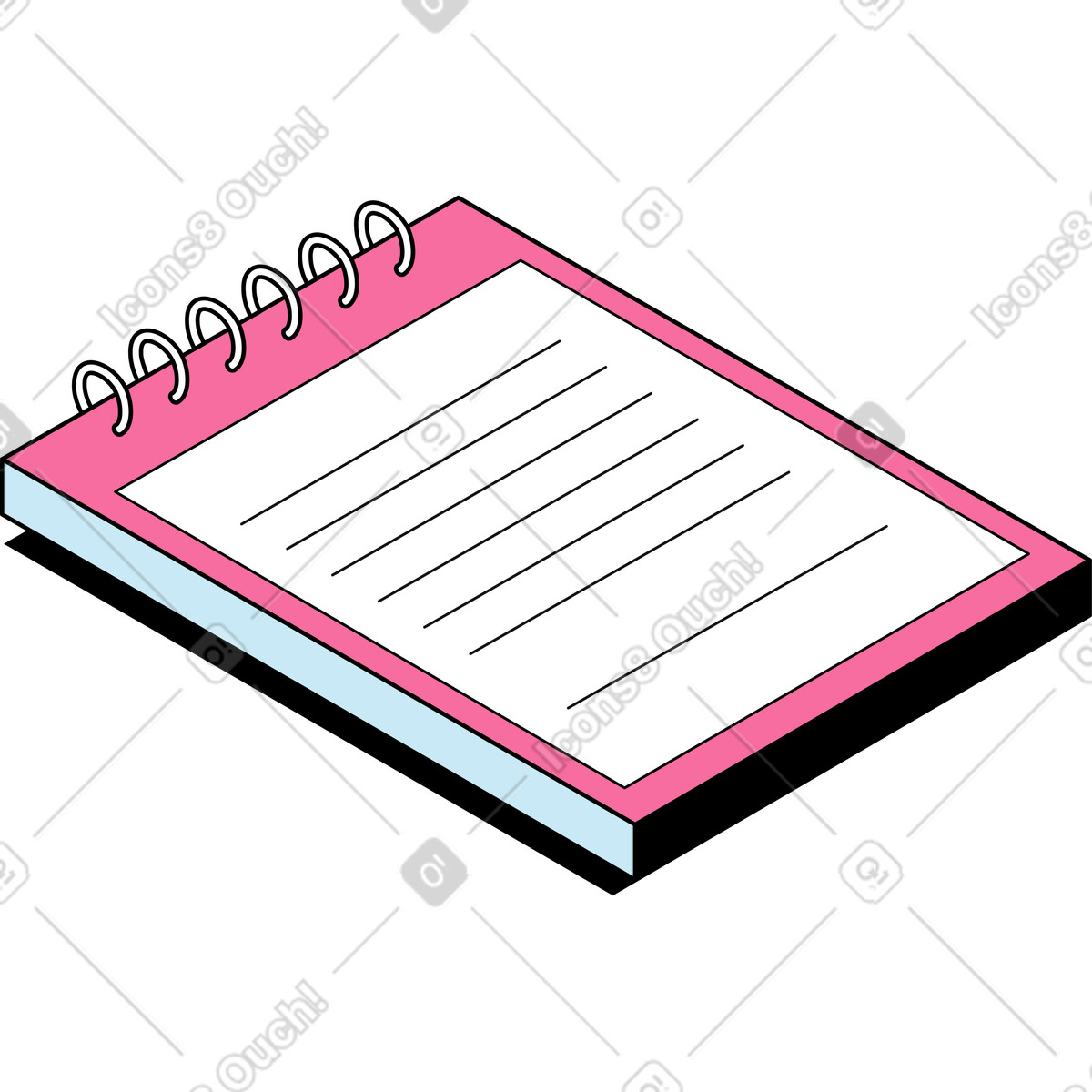 Notebook illustration in Project style download in PNG, SVG