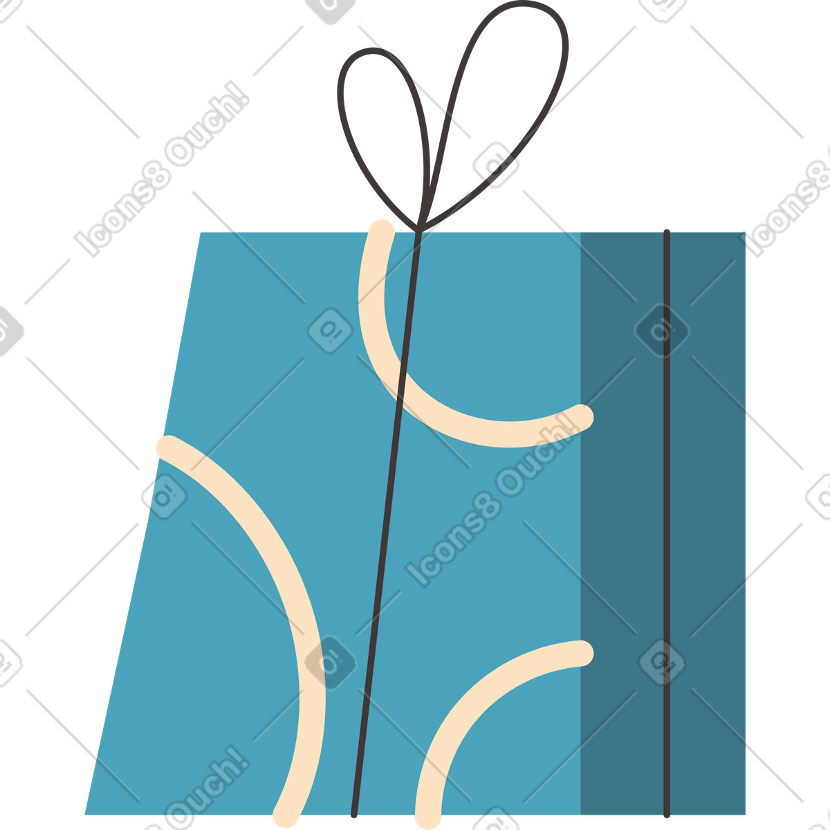 Regalo illustrazione in stile Dizzy scarica in PNG, SVG