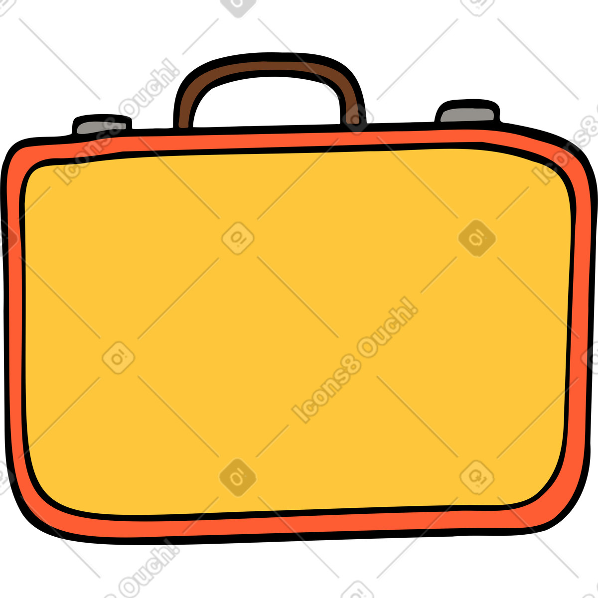 Valigia illustrazione in stile Comic scarica in PNG, SVG