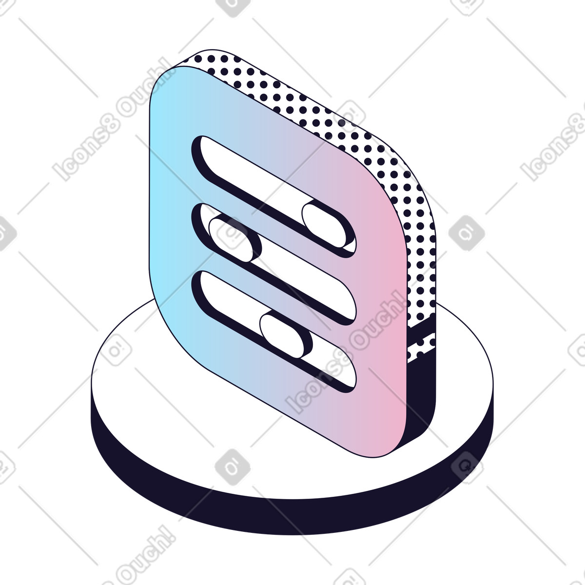 Control Panel, System Settings, Interface Controls illustration in Node style download in PNG, SVG