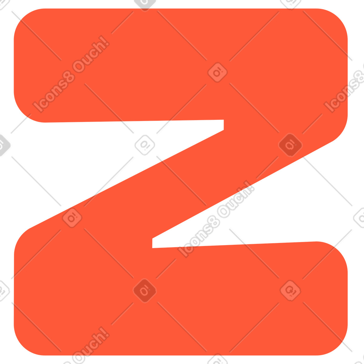 Lettera z illustrazione in stile Beam scarica in PNG, SVG