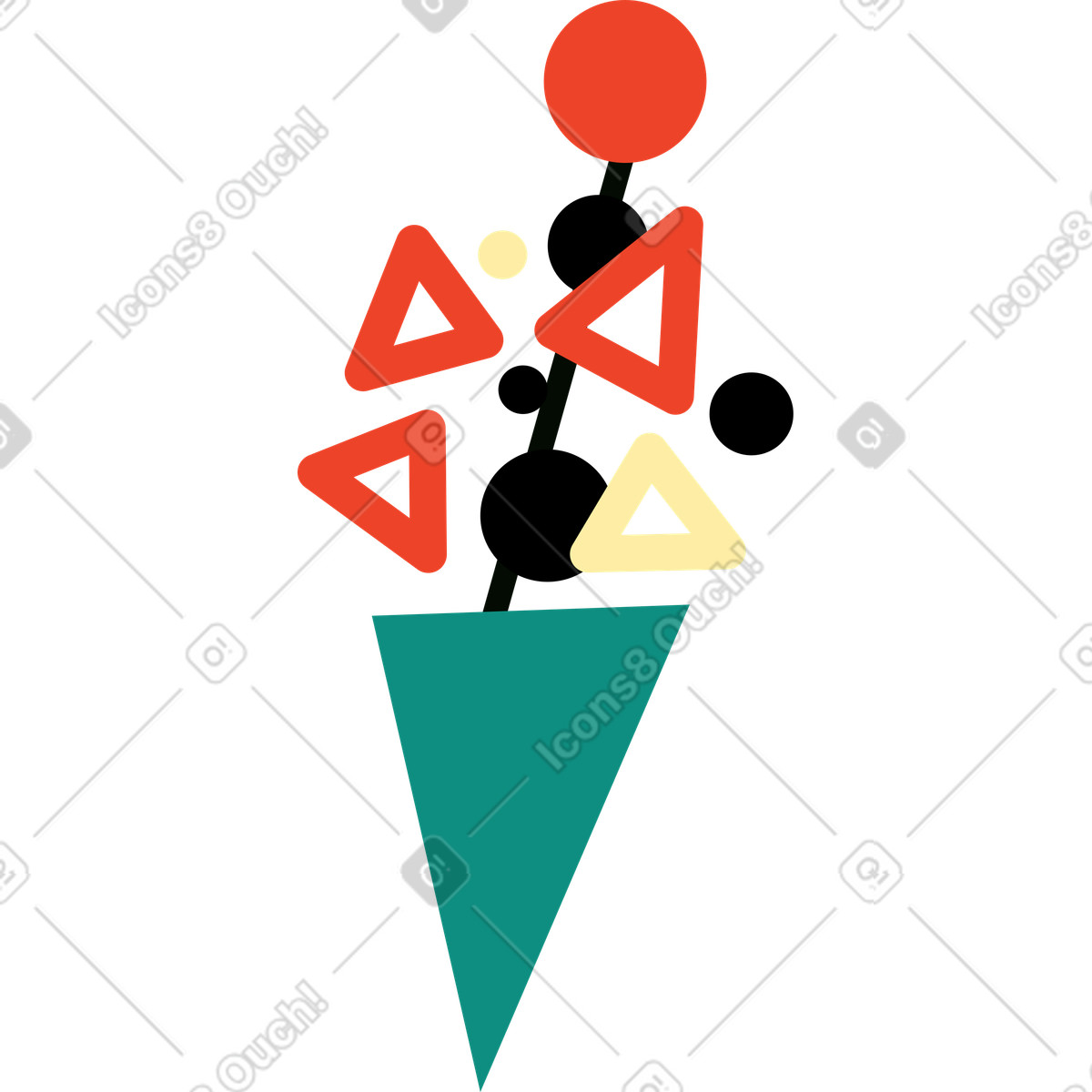 Mazzo di fiori illustrazione in stile Polar scarica in PNG, SVG