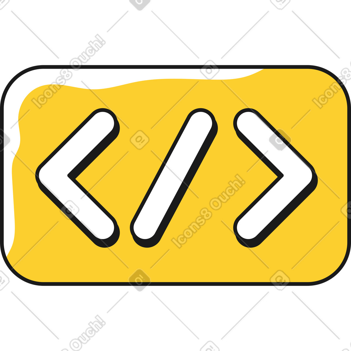 Programming code icon illustration in PNG, SVG