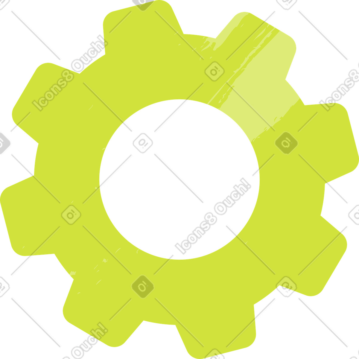 Green pinion illustration in Juicy style download in PNG, SVG