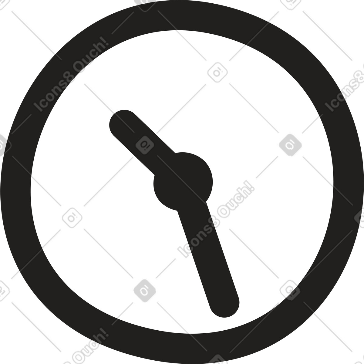 Clock icon illustration in Little style download in PNG, SVG