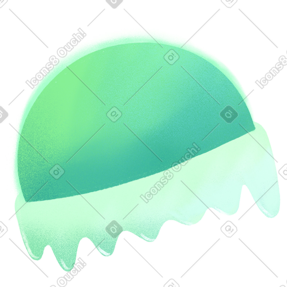 Иллюстрация Green ball with slime в PNG и SVG