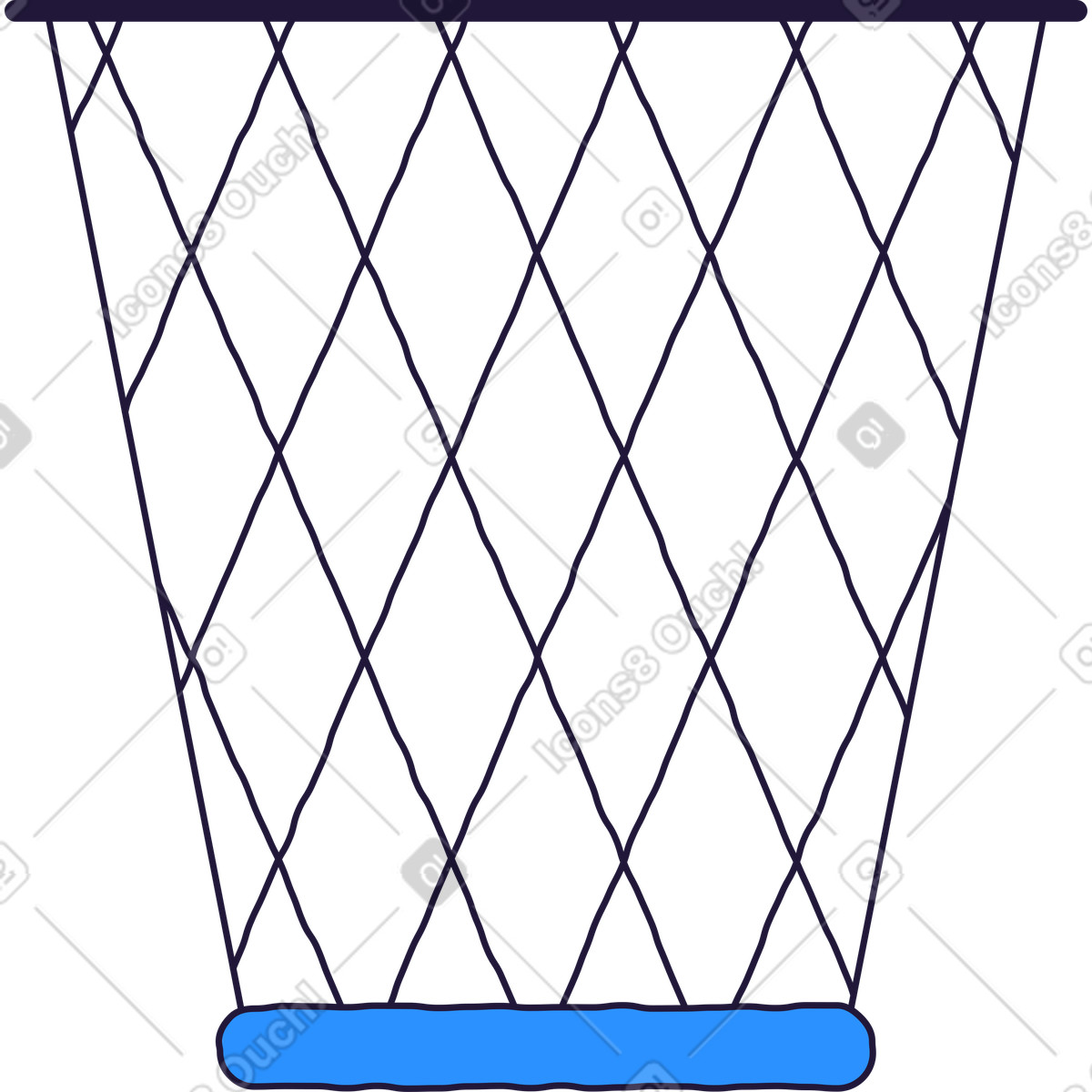 Trash bin illustration in Conifer style download in PNG, SVG