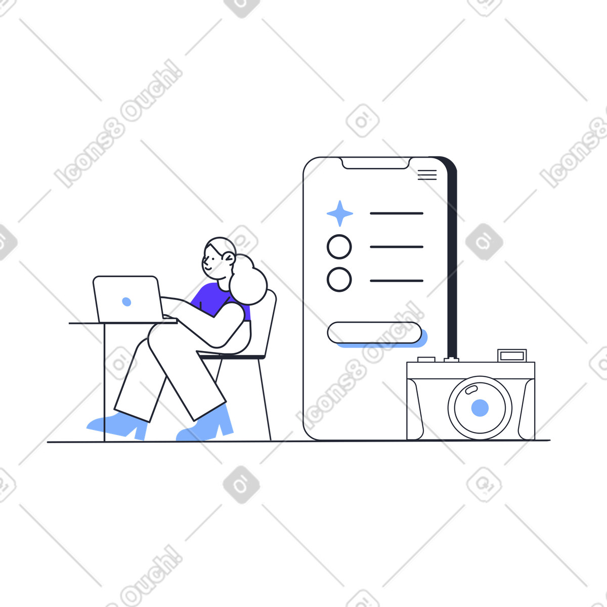 Ilustração de Técnica compra online em no estilo Pablita para baixar em PNG, SVG