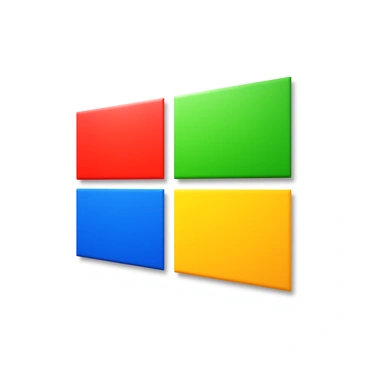 A Microsoft logo represented by four squares in a grid formation, each square featuring a distinct color: red, green, blue, and yellow. The squares are arranged in a clean, modern style with sharp edges. The background is a subtle gradient that enhances the vibrancy of the squares. The overall design is simple and balanced, capturing the essence of the brand.