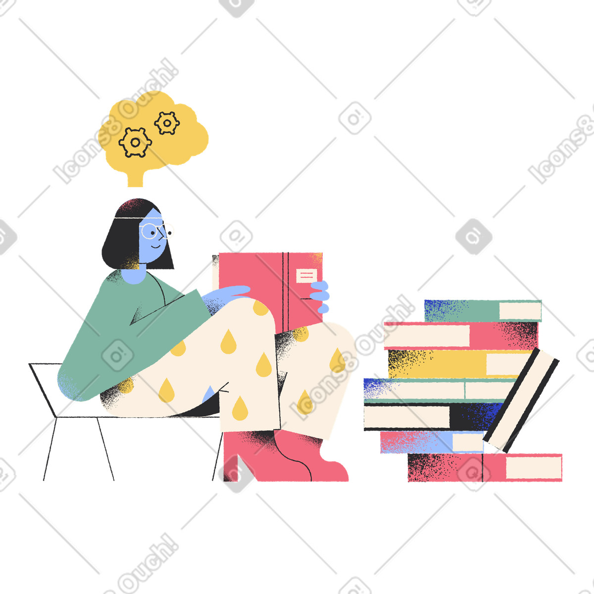 下载 Pablo 风格的 在读书 插画，支持 PNG、SVG 格式