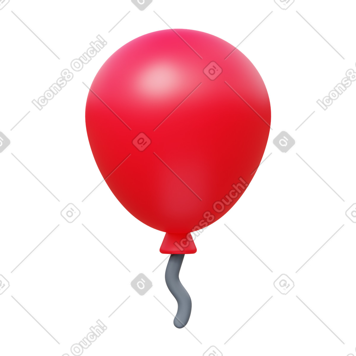 3D Fluency スタイルの Party balloon のイラストをPNG、SVG形式でダウンロード