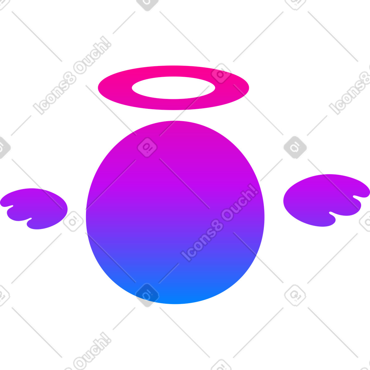 Vibrant スタイルの 天使 のイラストをPNG、SVG形式でダウンロード