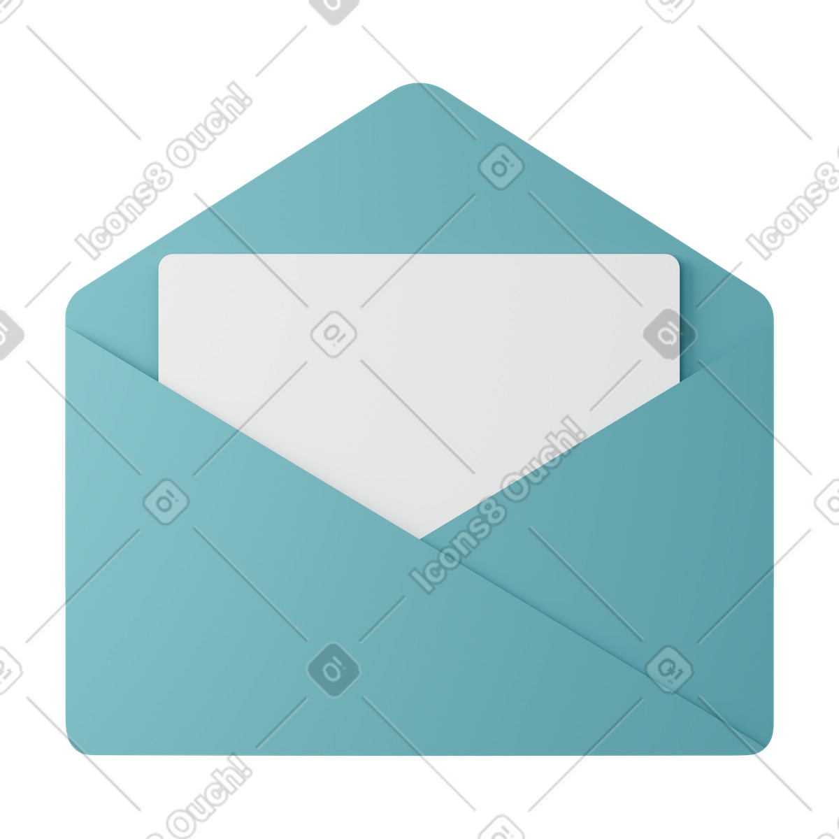 3D Sugary スタイルの Email open のイラストをPNG、SVG形式でダウンロード