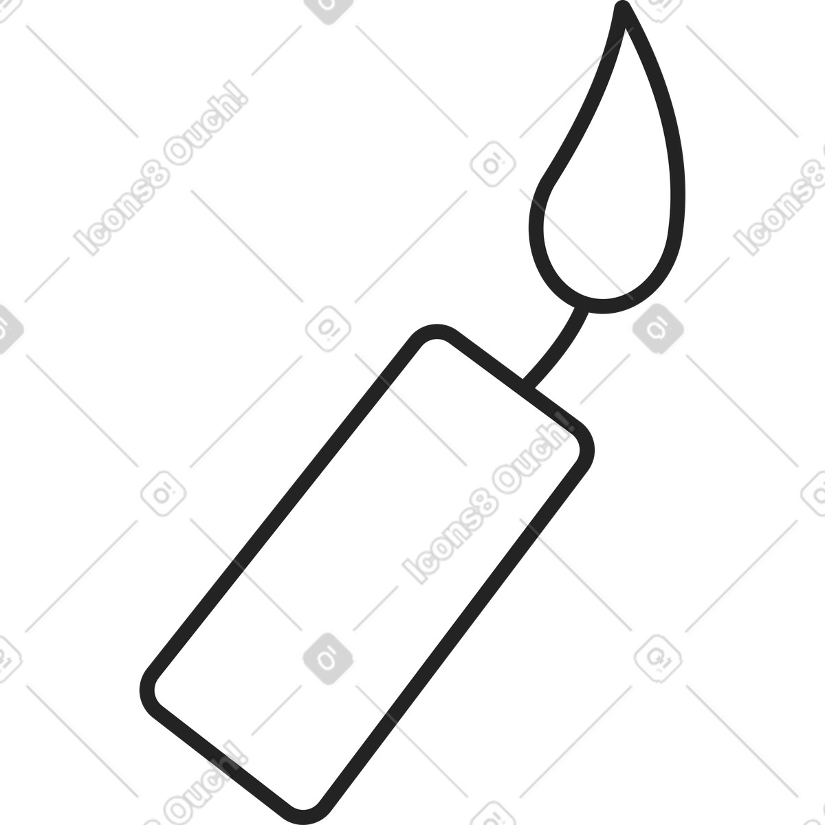 Sammy Line 스타일의 양초 일러스트레이션 PNG, SVG 다운로드