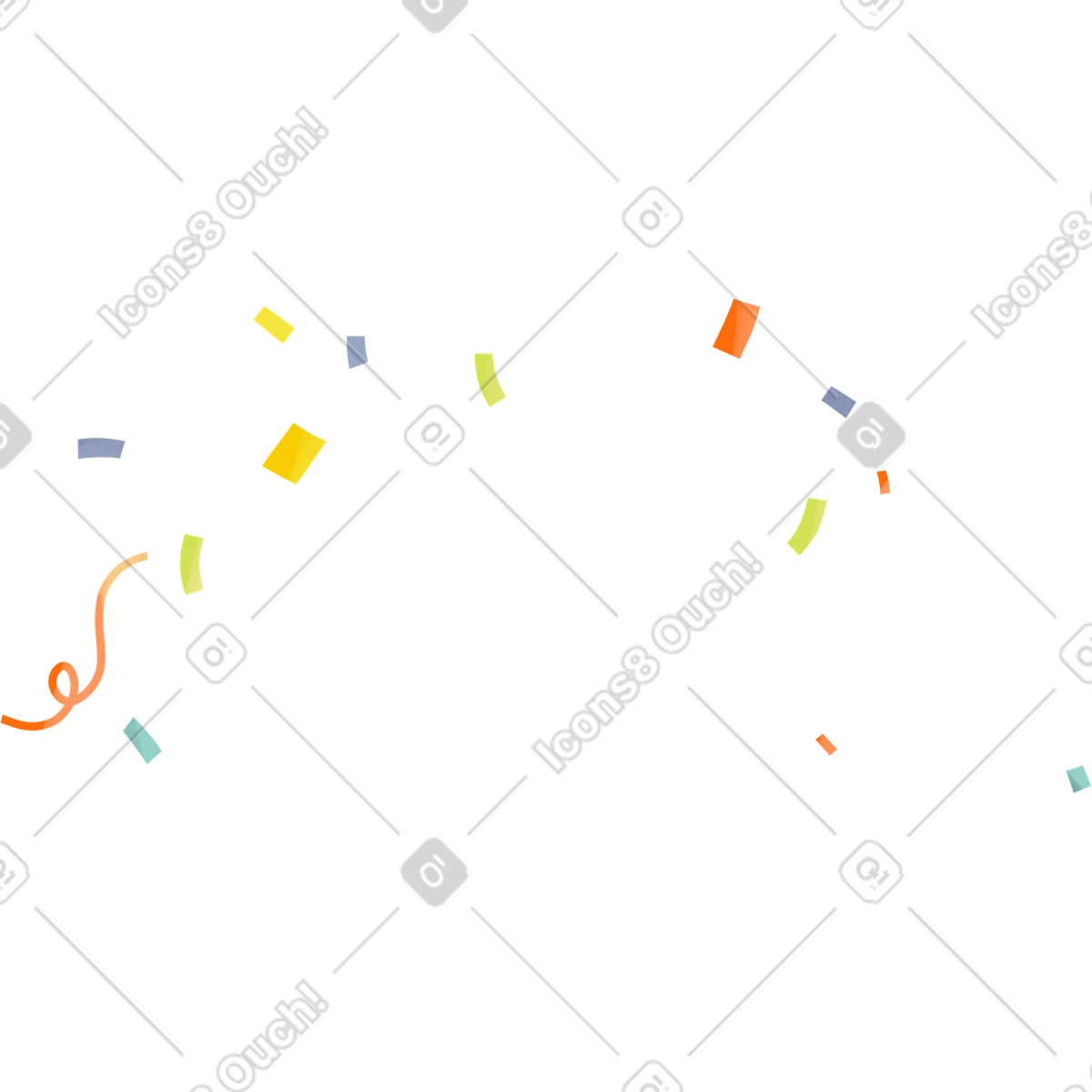 Coriandoli volanti illustrazione in stile Shine scarica in PNG, SVG