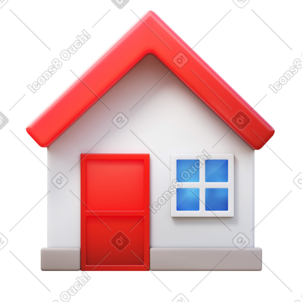 Ilustración Home en estilo 3D Fluency a descargar en PNG y SVG