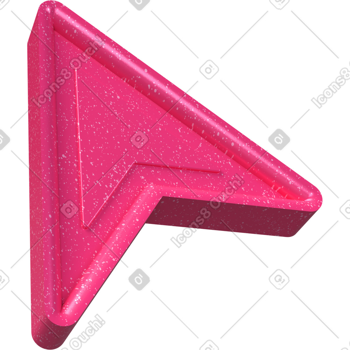 Ilustração de Cursor vermelho em no estilo 3D Boost para baixar em PNG, SVG
