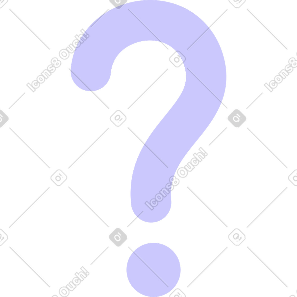 下载 Bubble gum 风格的 Lilac question mark 插画，支持 PNG、SVG 格式