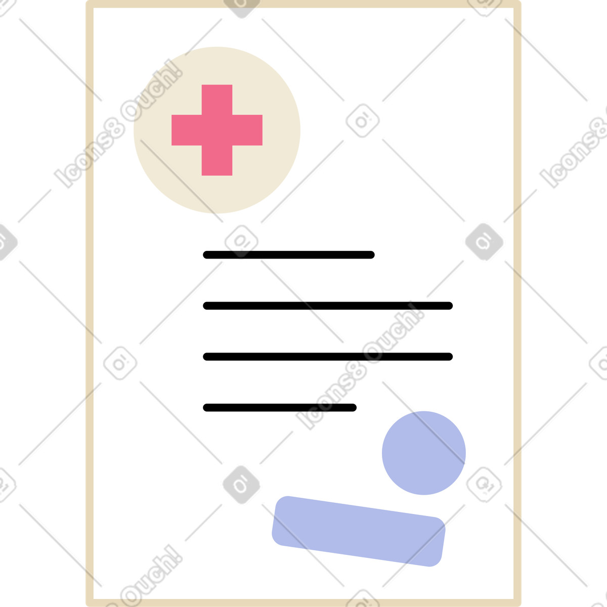 Juicy 스타일의 Medical prescription 일러스트레이션 PNG, SVG 다운로드