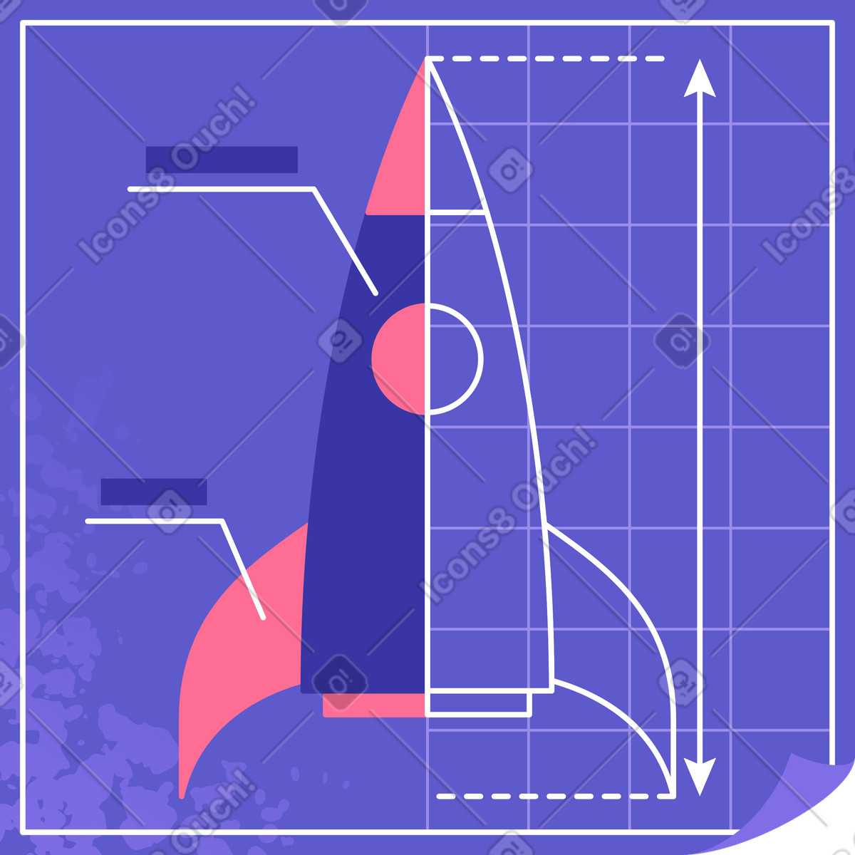 Ilustración Plan de cohete en estilo Bright a descargar en PNG y SVG