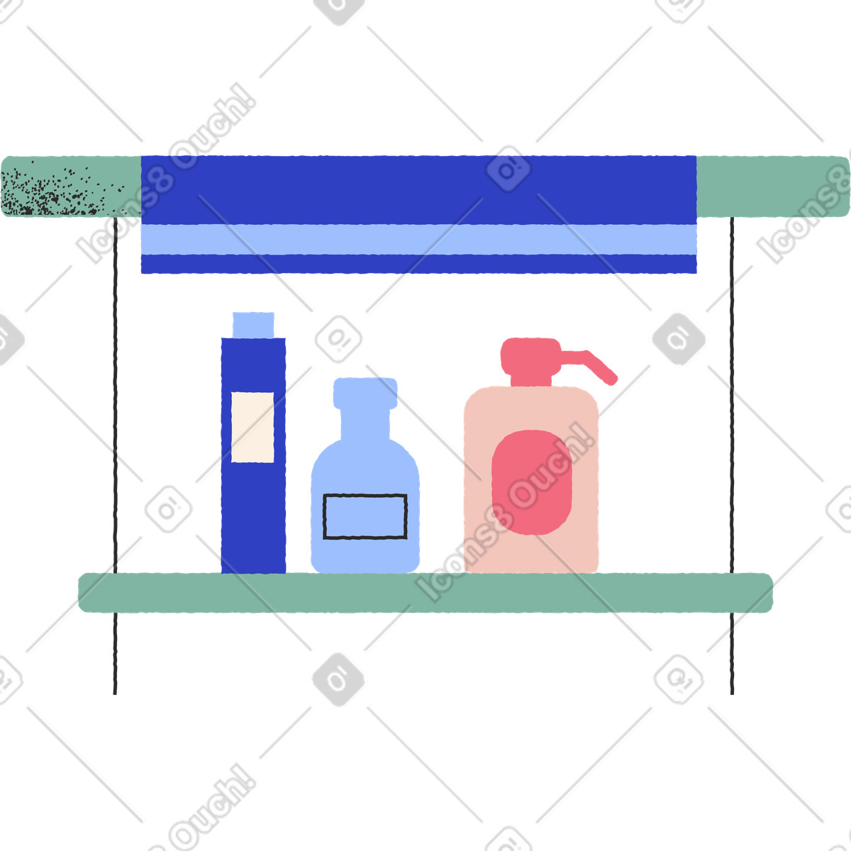 Ilustración Mesa de peluquero en estilo Pablo a descargar en PNG y SVG