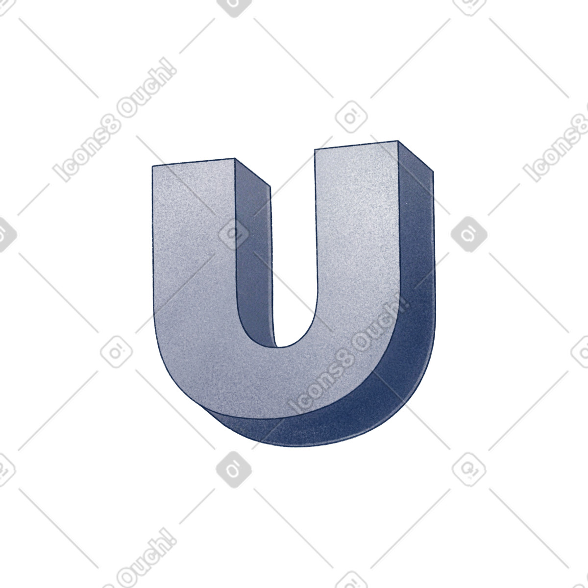 Ilustração de Letra u em no estilo Haze para baixar em PNG, SVG