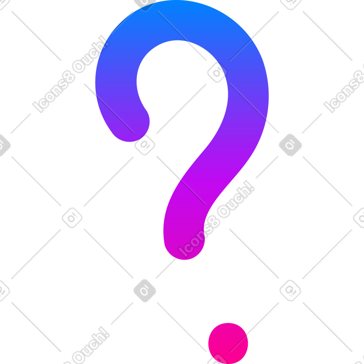Domanda illustrazione in stile Vibrant scarica in PNG, SVG