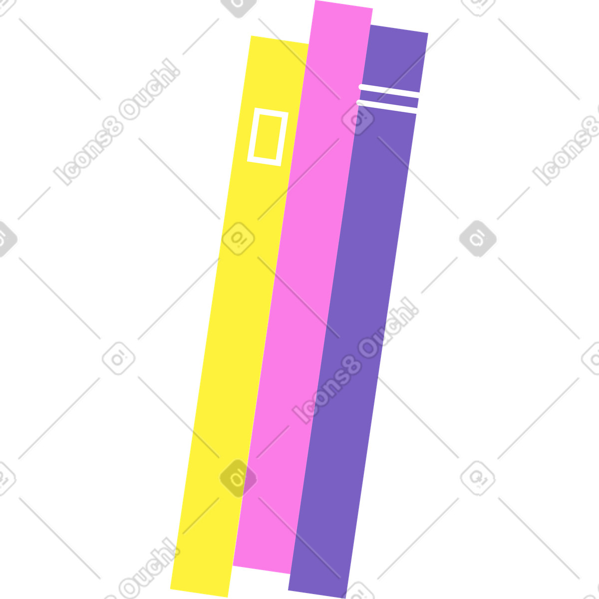 Ilustração de Pilha cadernos em no estilo Mellow para baixar em PNG, SVG