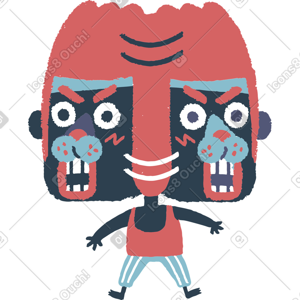 Ilustração de Balançando a cabeça em no estilo Flamenco para baixar em PNG, SVG