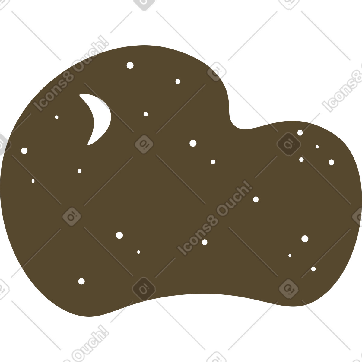 Arabica スタイルの Night sky のイラストをPNG、SVG形式でダウンロード