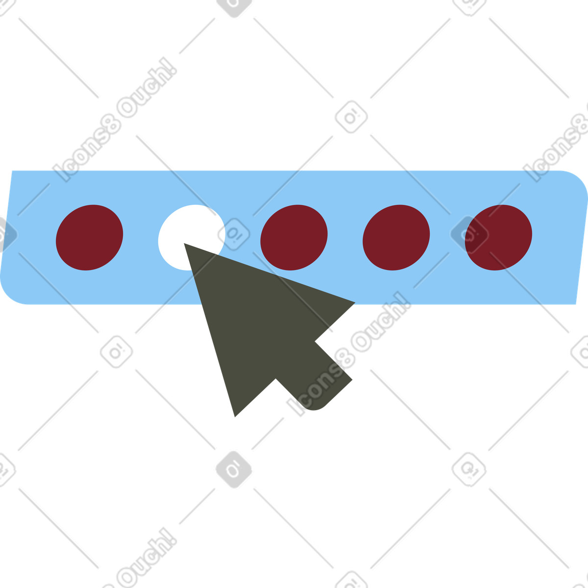 Arrow click illustration in Vector style download in PNG, SVG