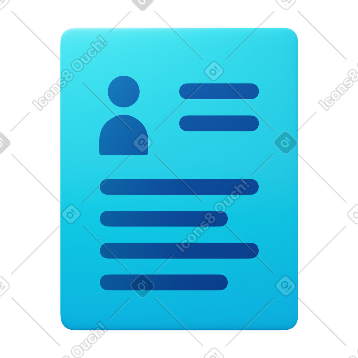 Ilustração de Resume em no estilo 3D Fluency para baixar em PNG, SVG