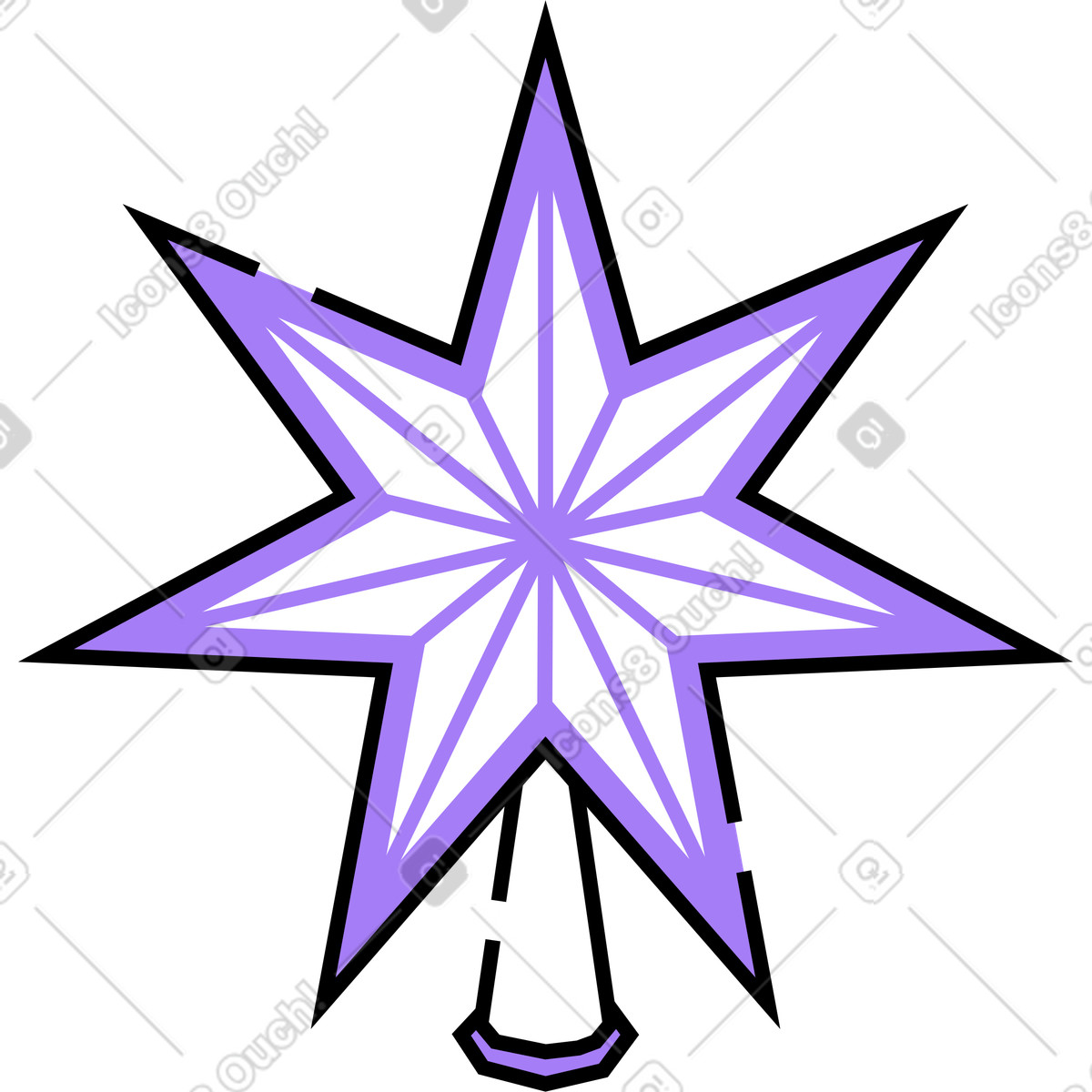 Illustration Étoile de noël dans le style Amethyst à télécharger aux formats PNG, SVG