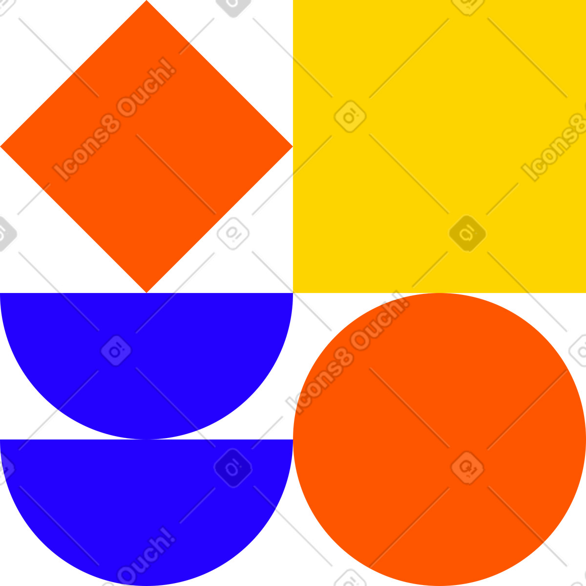 Geometrische formen-Illustration im Framework-Stil als Download in PNG, SVG