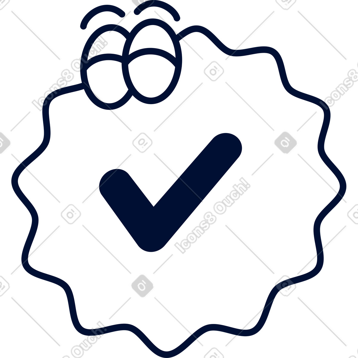 Verified icon illustration in Blink style download in PNG, SVG