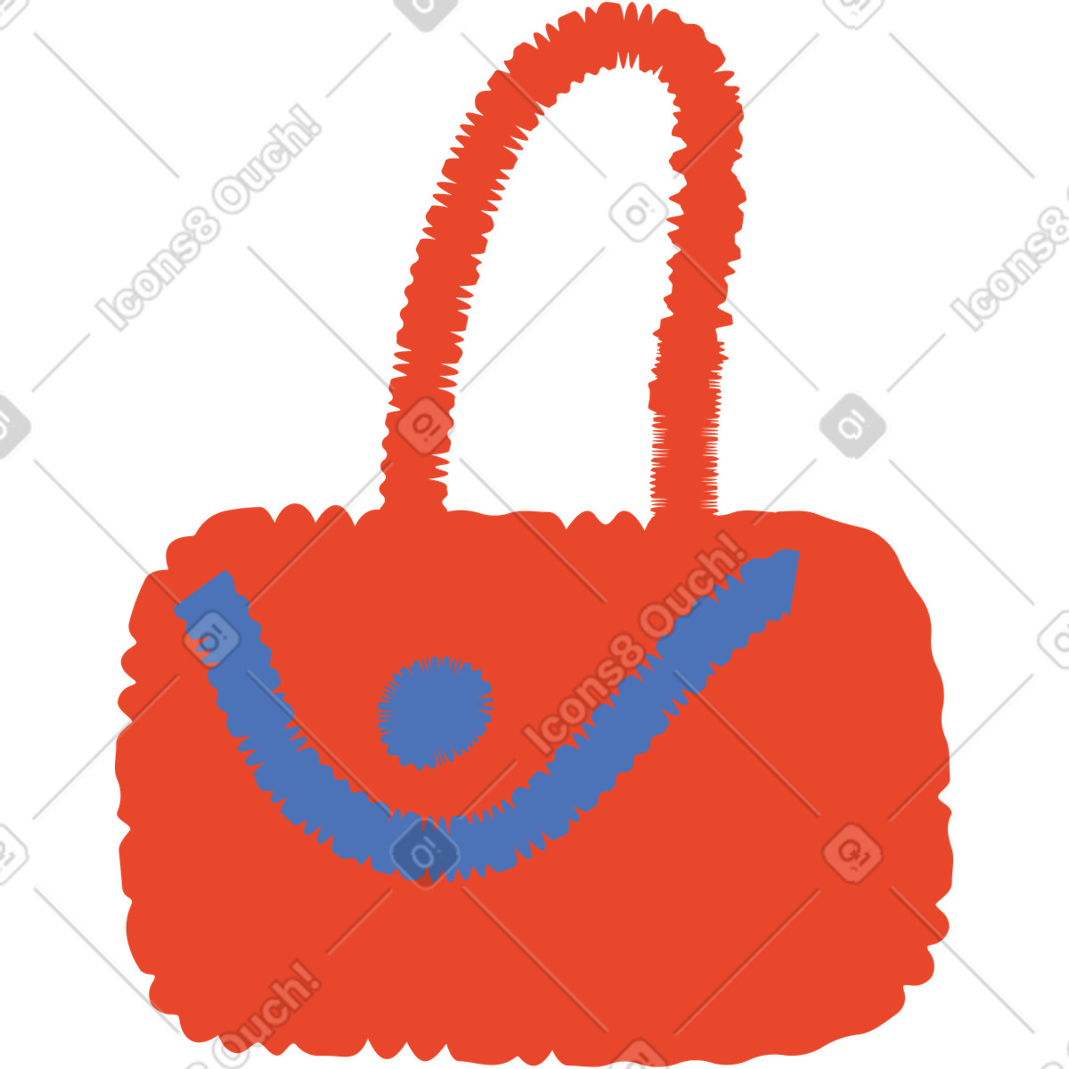 Borsa rossa illustrazione in stile Bermuda scarica in PNG, SVG