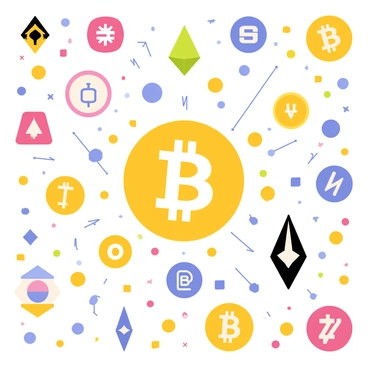 A mosaic composed of various cryptocurrency logos arranged in a vibrant pattern. Each logo is represented in its distinctive colors, creating a striking visual contrast. The logos are interspersed with geometric shapes and tiles, enhancing the overall textures of the mosaic. The background is light, allowing the colors of the logos to stand out and draw attention to the intricate details of each symbol.