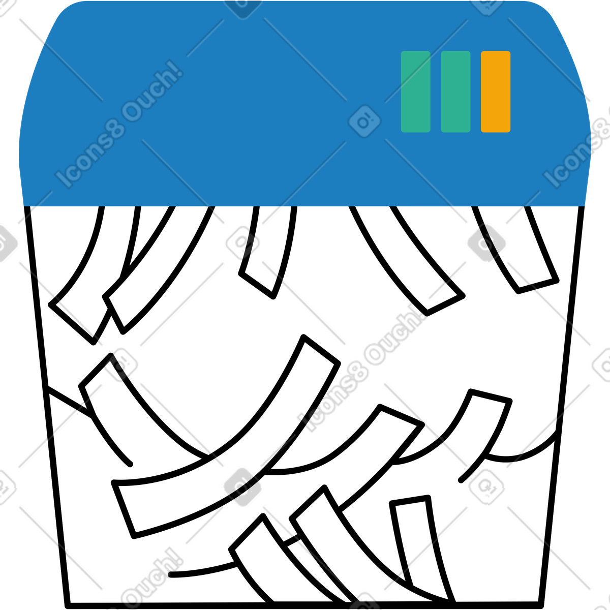 Jelly スタイルの 紙でシュレッダー のイラストをPNG、SVG形式でダウンロード