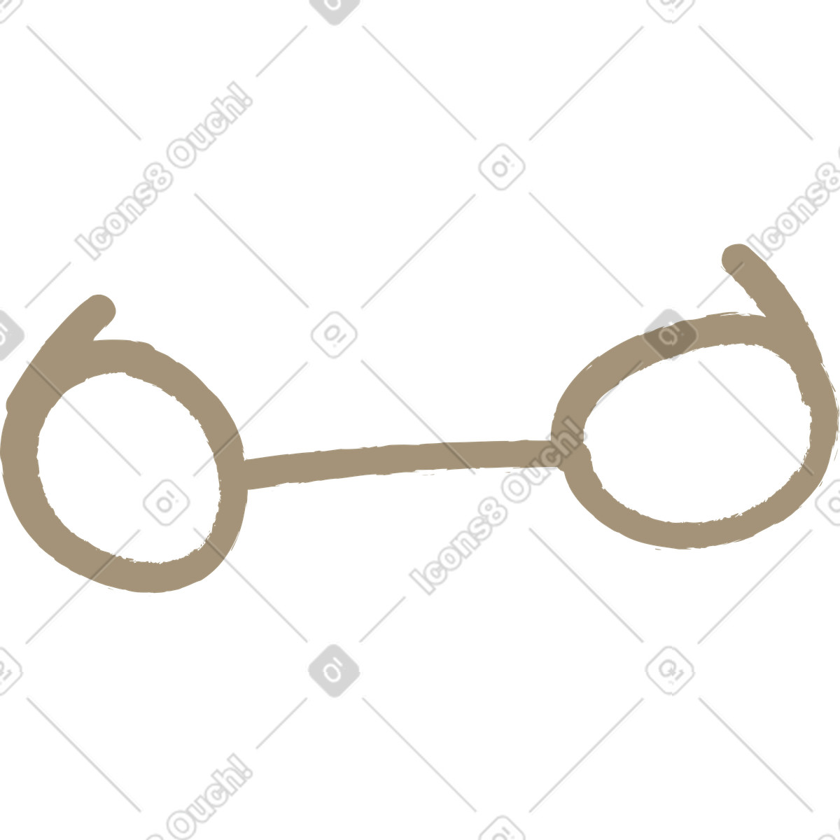 下载 Ginger Cat 风格的 眼镜 插画，支持 PNG、SVG 格式