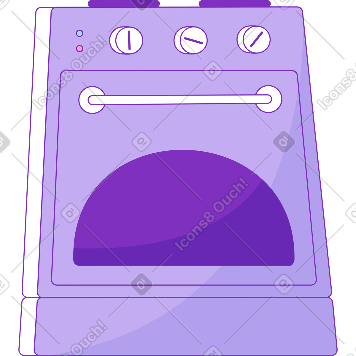 Illustration La cuisson au four dans le style Elastic à télécharger aux formats PNG, SVG