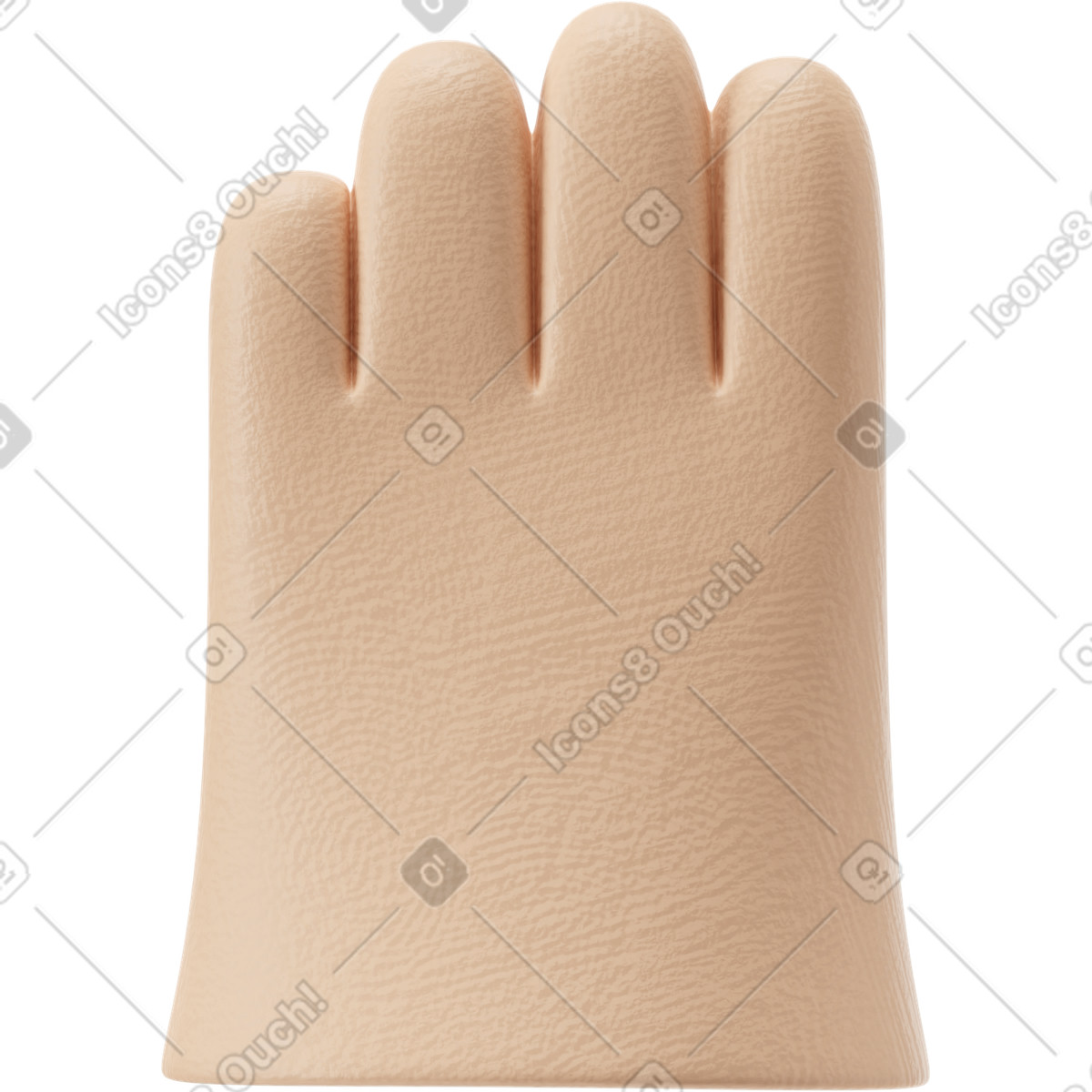 Palmo della mano sinistra illustrazione in stile 3D Stripy scarica in PNG, SVG