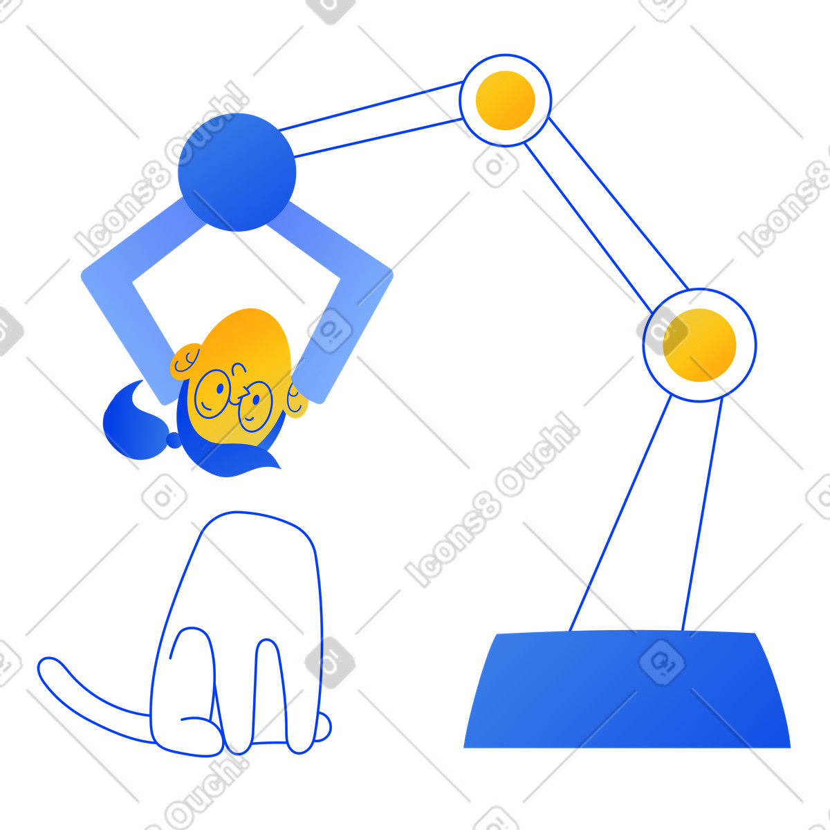 Etwas ist schief gelaufen-Illustration im Buddy-Stil als Download in PNG, SVG