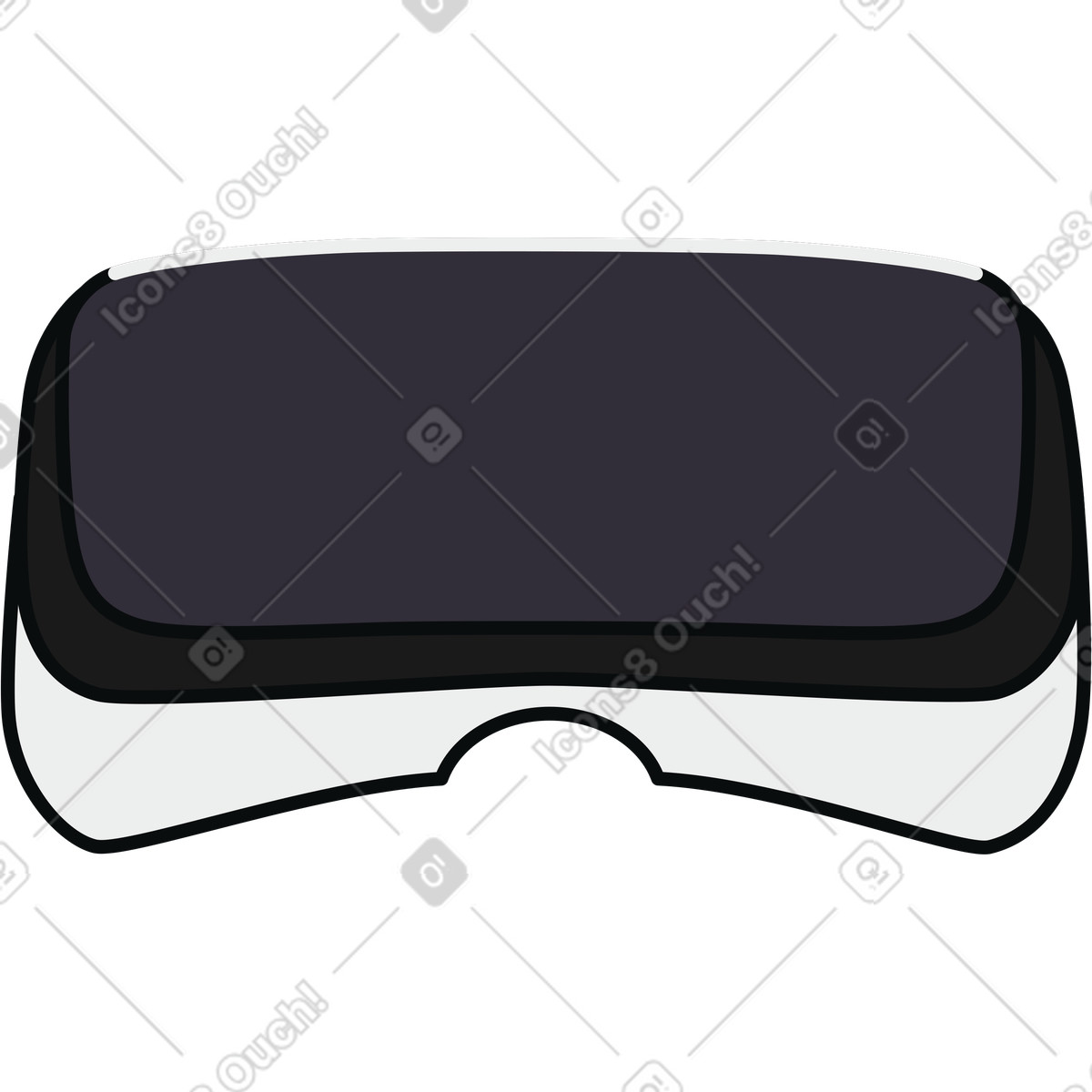 Occhiali vr illustrazione in stile Teko scarica in PNG, SVG