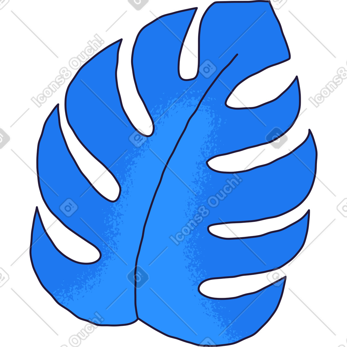 Illustration Feuille de monstera dans le style Conifer à télécharger aux formats PNG, SVG