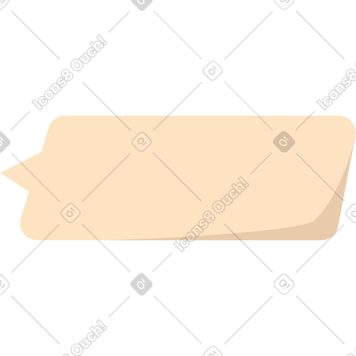 Ilustración Bocadillo de diálogo beige en estilo Dizzy a descargar en PNG y SVG