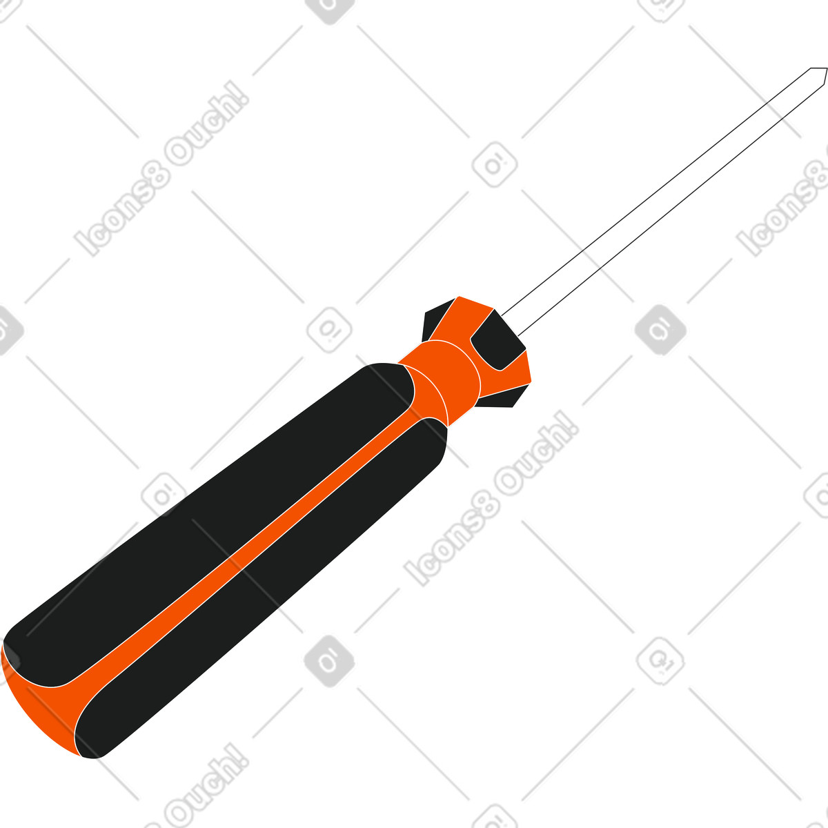 Screwdriver illustration in PNG, SVG