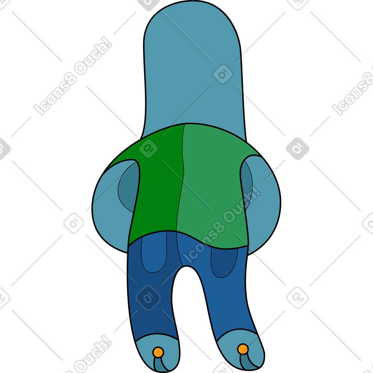 Иллюстрация Ребенок назад мальчик стоять в PNG и SVG