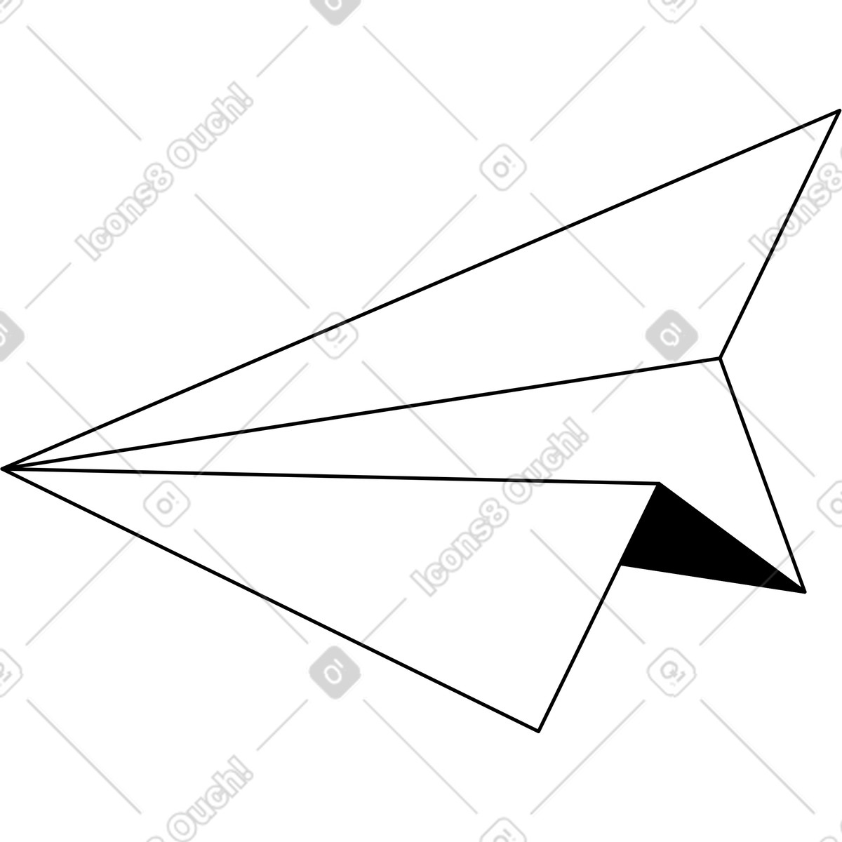 Isometric スタイルの 紙飛行機 のイラストをPNG、SVG形式でダウンロード