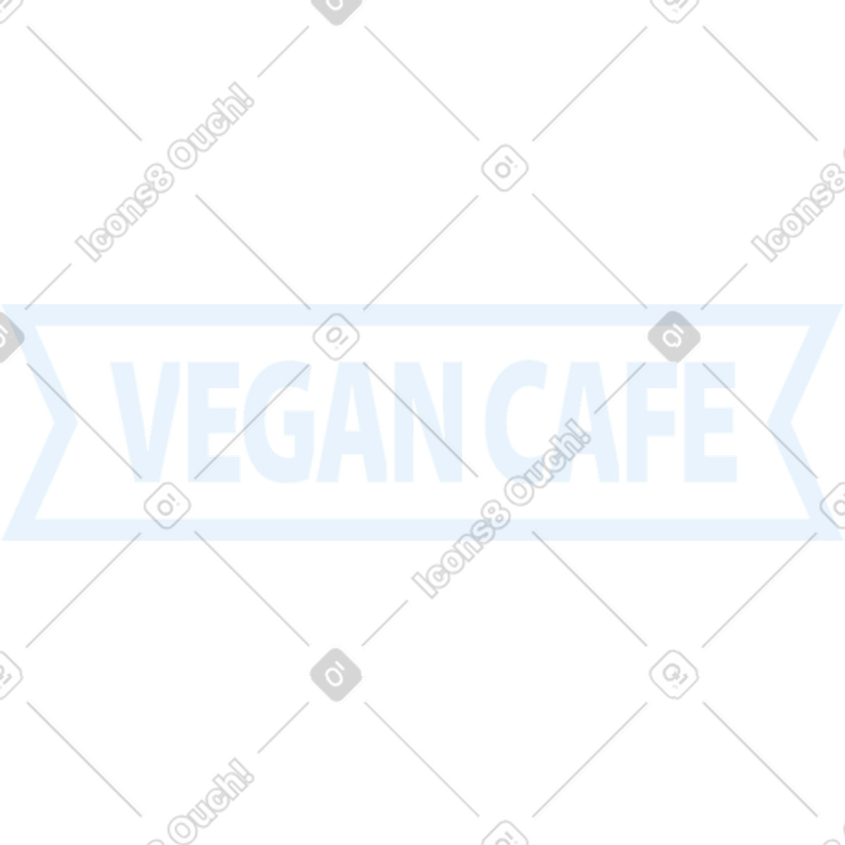 下载 Urban 风格的 素食咖啡馆标志 插画，支持 PNG、SVG 格式